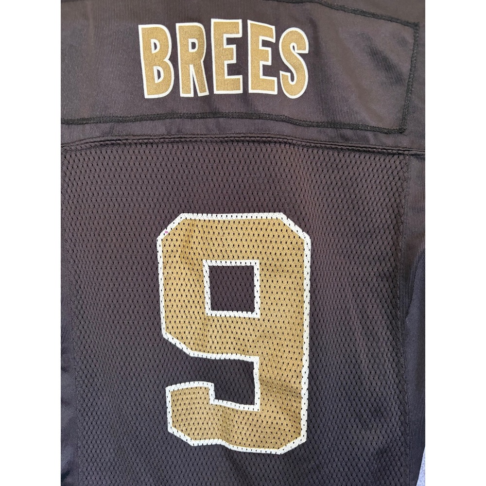 Reebok New Orleans Saints Drew Brees Super Bowl XLIV Jersey Kids Small Black 9 - Picture 7 of 10
